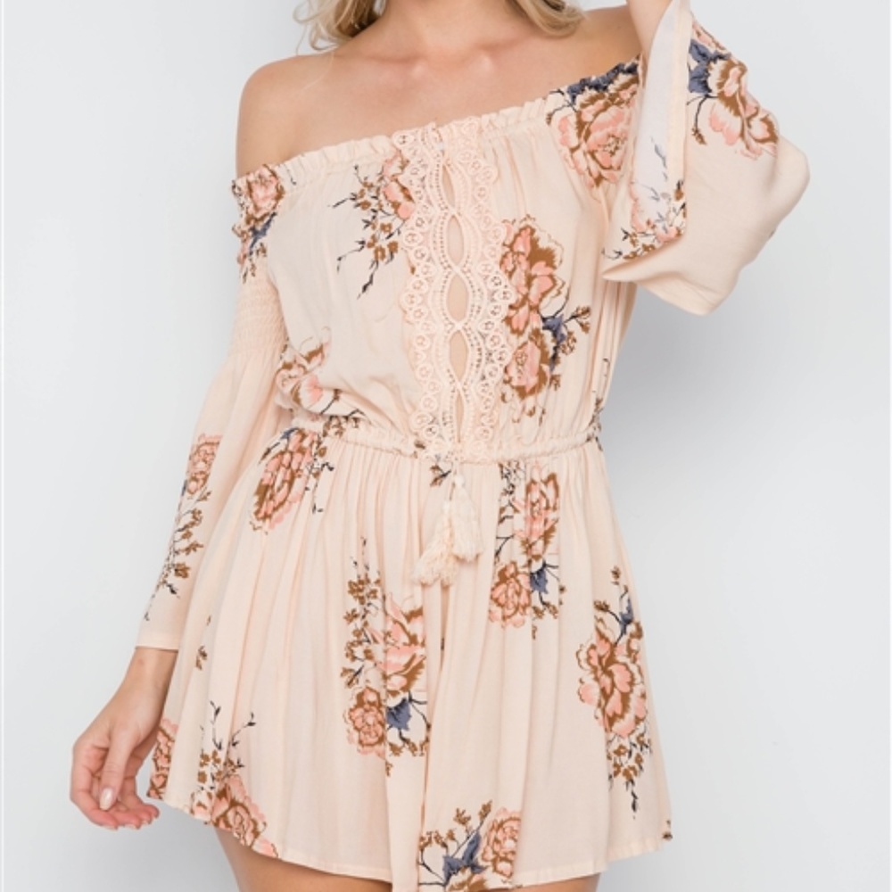 BOHO STYLE CREAM ROMPER